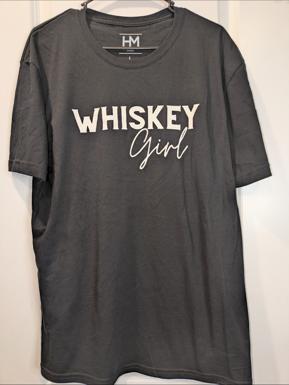 Herman Marshall Whiskey Girl Graphic T-Shirt Black Tee Size Large